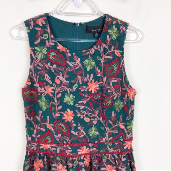 Anthropologie Garden Floral Embroidered Dress - Picture 3 of 8